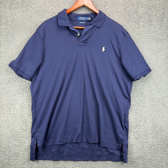 Polo Ralph Lauren Other - Polo Ralph Lauren Mens XL Pima Soft Touch Polo Shirt Navy Blue Short Sleeve